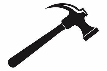 hammer line art silhouette vector illustration