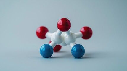 Colorful Molecular Model Representing Chemical Structure and Bonds