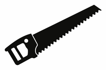 handsaw line art silhouette vector illustration