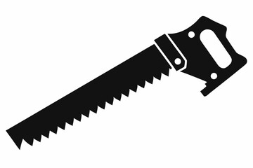 handsaw line art silhouette vector illustration