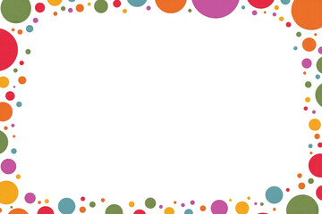 Fototapeta premium white background with colorful polka dots