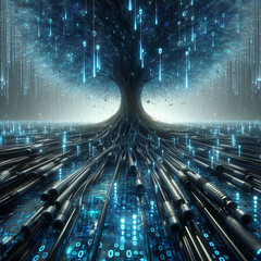 fiber optics background with lots light spots