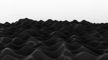 Obraz premium Abstract Black Waves Texture with Smooth Curves and Gradual Tones
