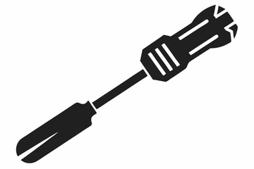 screwdriver line art silhouette vector illustration
