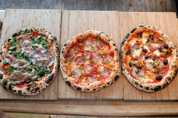 Artisan wood-fired pizzas