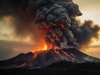 terrible volcanic eruption