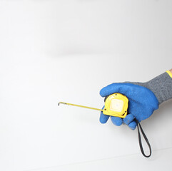 Roulette in the hand in a blue glove