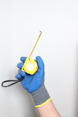 Roulette in the hand in a blue glove