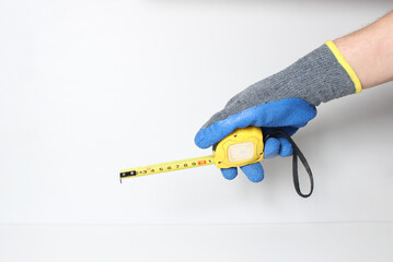 Roulette in the hand in a blue glove