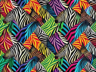 Stylish zebra print graphic, abstract geometry.