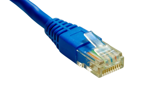 High-Speed Internet Connection: Ethernet Cable for Reliable Networking. Ideal for tech branding, IT infrastructure, networking concepts, and internet service promotions.