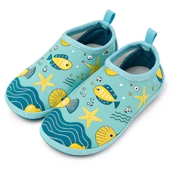 Selbstklebende Fototapeten Kids' Water Shoes – Non-Slip Aqua Shoes with Cute Ocean Design. © atif