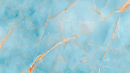 Fototapeta premium Beautiful Light Blue Marble Texture with Golden Veins and Patterns