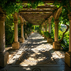 Fototapeta premium Sun-drenched garden path