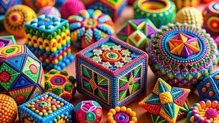 Fototapeta premium Intricate designs, colorful fun.