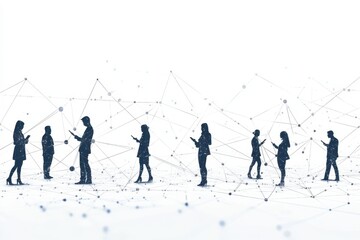 Smartphone connections in a minimalist network view