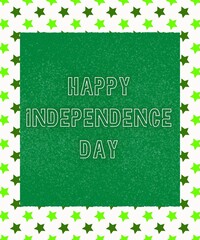 Happy Independence Day Celebration Typography Background Illustration