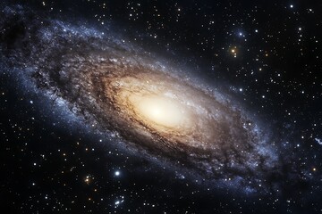 Fototapeta premium spotlighting mutual need of heavenly forms and puzzling spirit of universe blend of globe with stellar zones is emphasized 