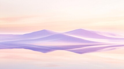 Soft desert reflections in pastel lavender and shimmering cream plain background