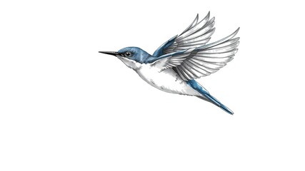 Obraz premium A Bluebird Soaring, Inspiring Design Space