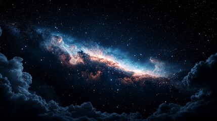 Fototapeta premium Nebula Stars Night Sky Cosmic Clouds Space Background