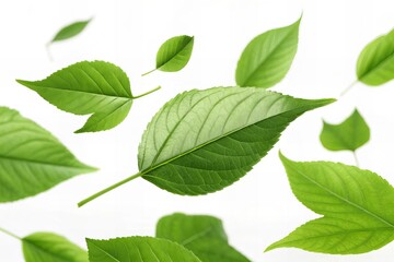 Naklejka premium Leaf flying In Air Stock Photos