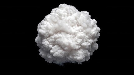 White fluffy cloud formation against a dark background with texture