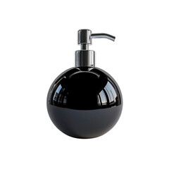 Fototapeta premium Elegant Black Sphere Soap Dispenser with Chrome Pump
