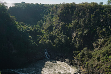 View of the famous Victoria Falls, Zimbabwe and Zambia