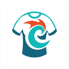  Swirling Waves with Fish Silhouette Retro Art Vector