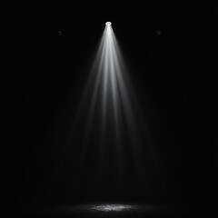 A Spotlight Shining Down on a Dark Background
