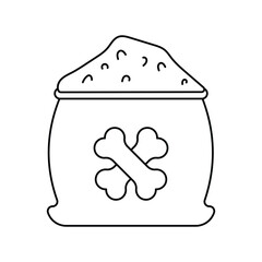 pet food lineal icon with white background vector stock illustration
