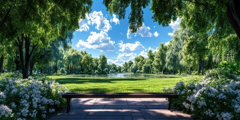 Fototapeta premium City park banner
