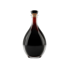 Elegant Decanter of Red Wine or Dark Liquor on Transparent background