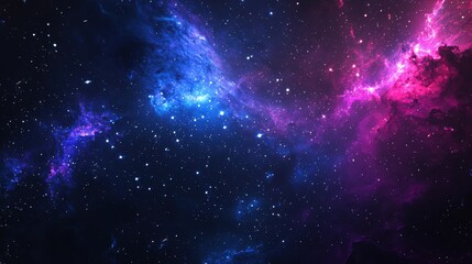 Obraz premium Stunning Cosmic Scene with Colorful Nebula and Distant Stars