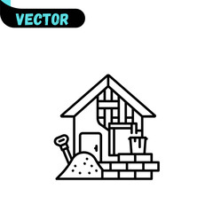 House Under Construction Outline Icon