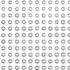 Fototapeta premium Repeating Pattern of Grey Circles with Dotted Texture on White Background