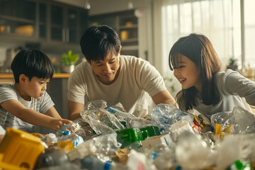 Masterful Professional Happy Family Cooking Together: Parents and Children Enjoying Meal Kit Delivery Service in Kitchen, Following Recipe on Digital Tablet