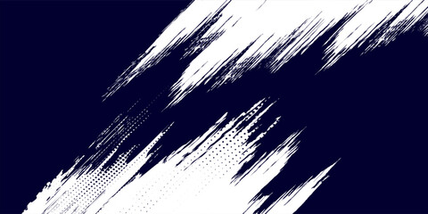 Obraz premium blue color pattern gradient grunge texture background. Dots pop art comics sport style vector illustration Abstract background dark blue with modern corporate concept