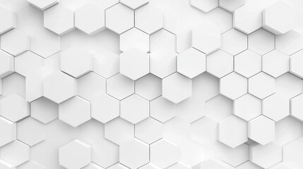 Fototapeta premium Abstract White Hexagonal Pattern for Background and Design Use