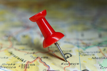 Kocevje, Slovenia pin on map