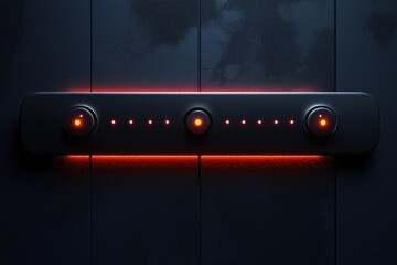 Futuristic control panel glowing on dark background