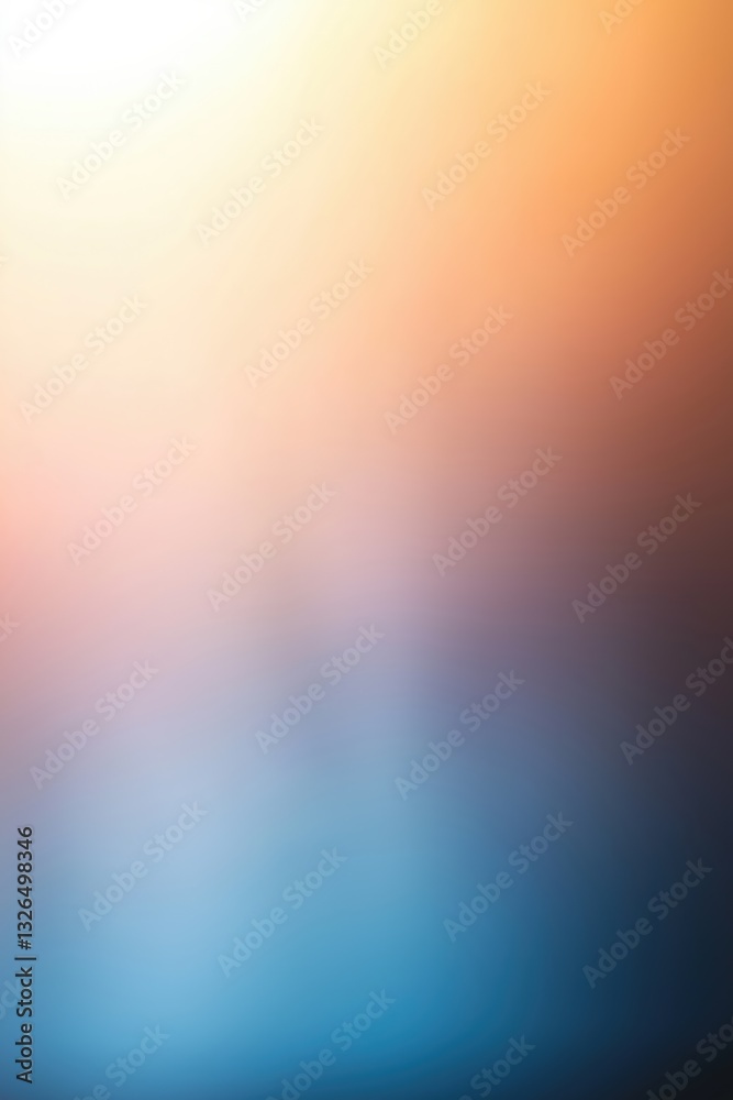 Wall mural blurred abstract background showing a gradient of warm and cool colors