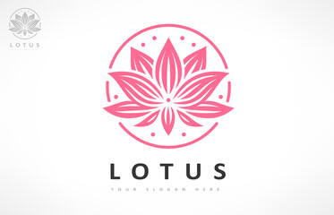 Lotus flower logo vector design