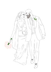 Fototapeta premium bride and groom