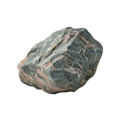 Large Gray and Pink Marble Rock Isolated on Transparent background