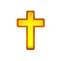 Obraz premium Glowing Golden Cross Symbol of Faith and Christianity