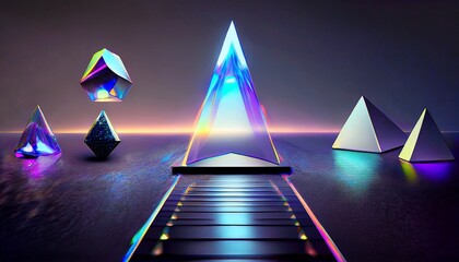 Obraz premium An extraordinary experience in a geometric world. 