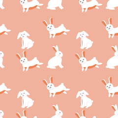 Happy easter bunny patterns for decorative design and holiday crafts.