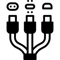 cable solid line icon